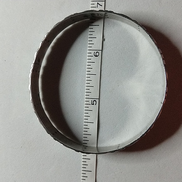 Vintage taxco mexico sterling silver eagle mark bangle peace sign bracelet - Picture 8 of 8